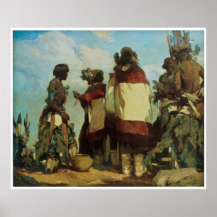 Póster El Niman Kachinas Carl Óscar Borg 1926