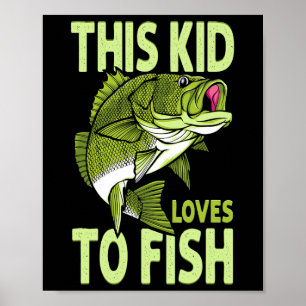 Póster El Niño Ama Pescar Niño Pescador