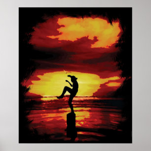Póster El niño de la grúa Kick Karate