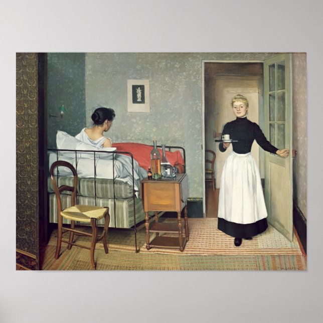 Póster El niño enfermo 1892 (Frente)