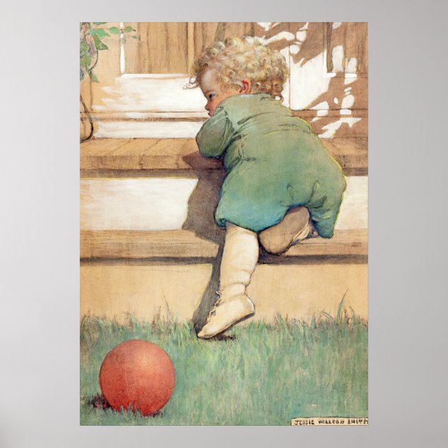 Póster El niño pequeño por Jessie Willcox Smith (Frente)