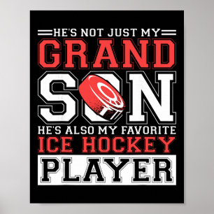 Póster Él no es solo mi nieto, es mi jugador de hockey so