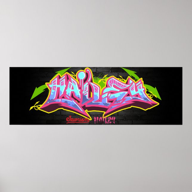 Póster El nombre de Hailey en graffiti (Frente)