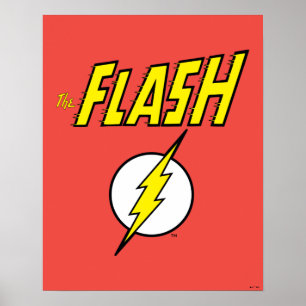 Póster El nombre de The Flash y el logotipo del rayo