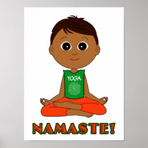 Póster El nombre del yoga con el niño