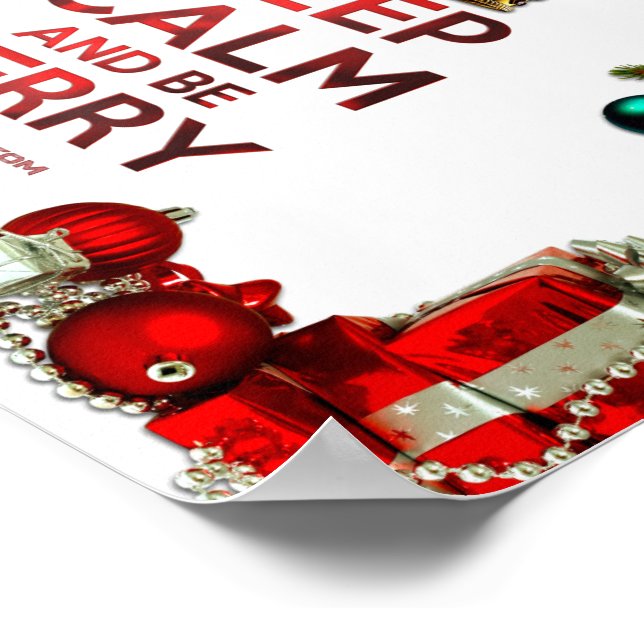 Póster El nombre o árbol artístico de la Feliz Navidad de (Esquina)