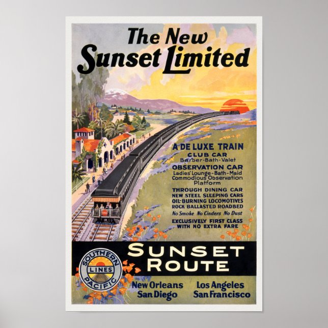 Póster El nuevo afiche de la época de Sunset Limited de 1 (Frente)
