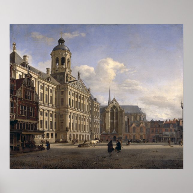 Póster El nuevo ayuntamiento, Amsterdam, 1668 (Frente)