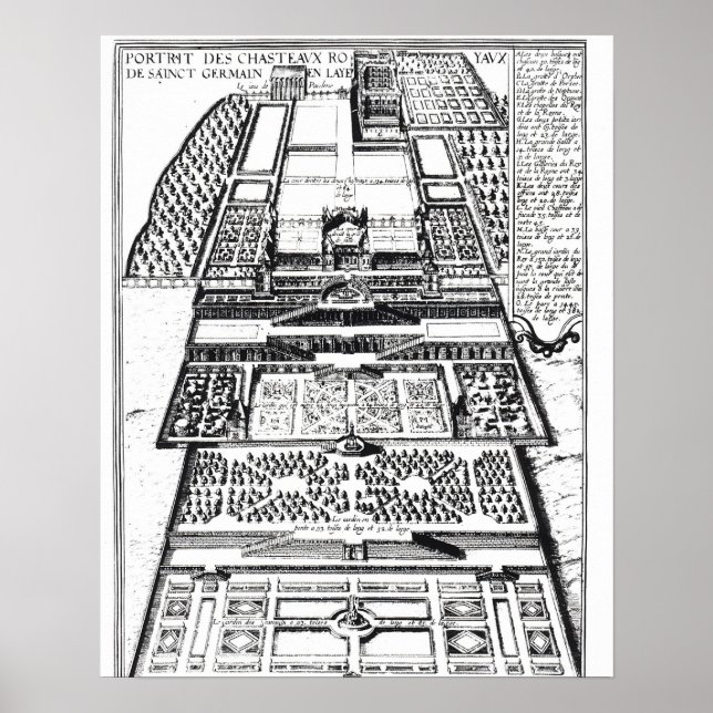 Póster El nuevo castillo de Saint-Germain-en-Laye, 1614 ( (Frente)