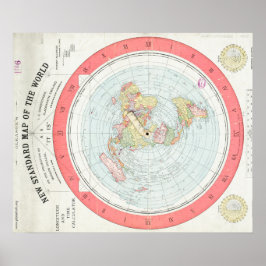 Póster EL NUEVO MAPA ESTÁNDAR DEL Poster MUNDIAL DE Gleas