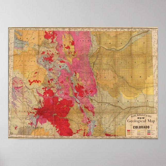 Póster El nuevo mapa geológico de Rand McNally (Frente)