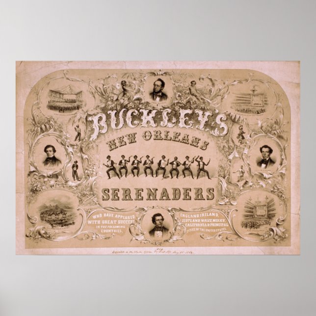 Póster EL NUEVO ORLEANS DE BUCKLEY, Serenaders VAUDEVILLE (Frente)
