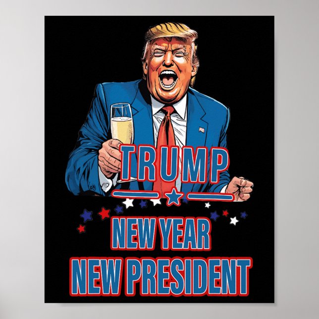 Póster El nuevo presidente Funny Trump 2025 toma Estados  (Frente)