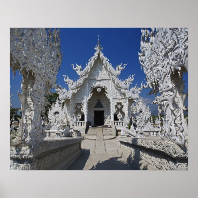 Póster El nuevo templo blanco de Wat Rong Khun en (Frente)