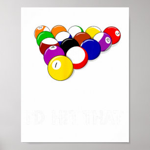 Póster El Número De Billetes Que El Jugador De Billiards 