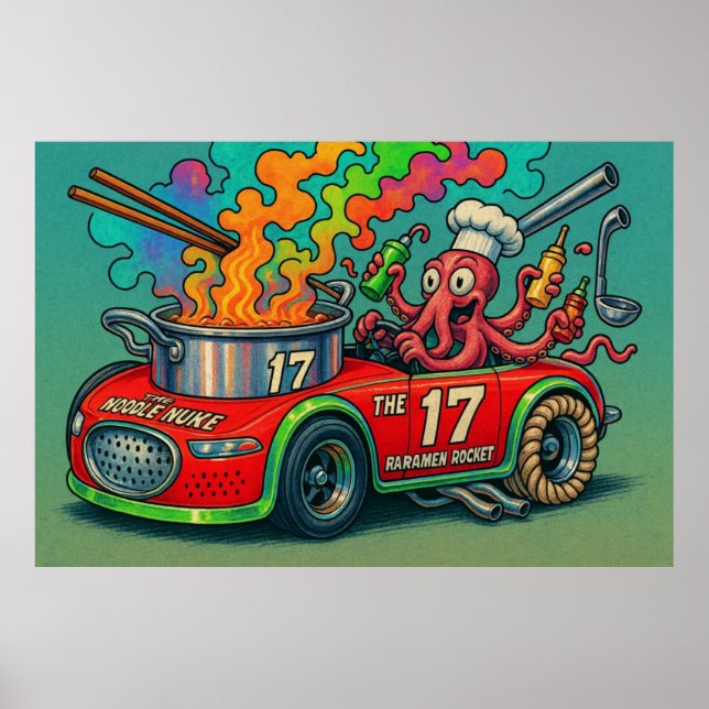 Póster El nuque de fideos (el cohete de ramen) (Frente)