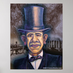 Póster El Obama - el paralelo de Lincoln