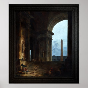 Póster El Obelisco de Hubert Robert