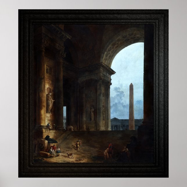 Póster El Obelisco de Hubert Robert (Frente)
