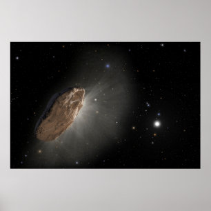 Póster El Objeto Interstellar De Wayward Oumuamua.