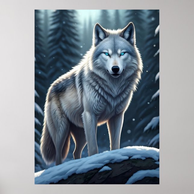 Póster El observador del invierno - El lobo (Frente)