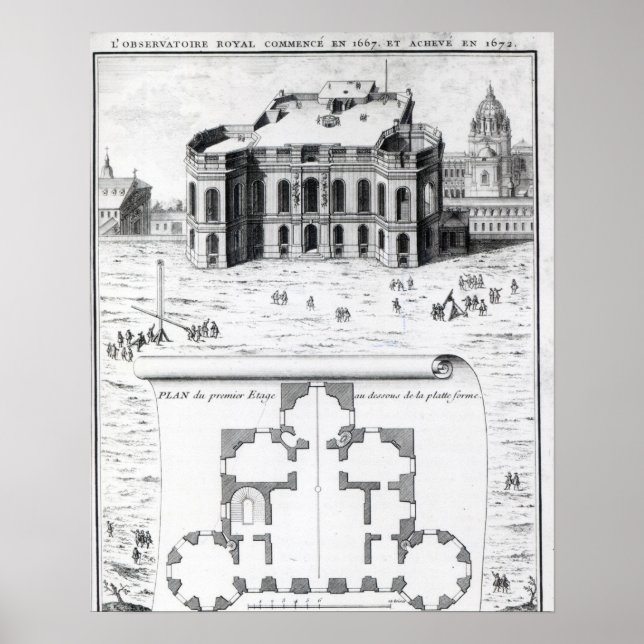 Póster El Observatorio Real de París, 1741 (Frente)
