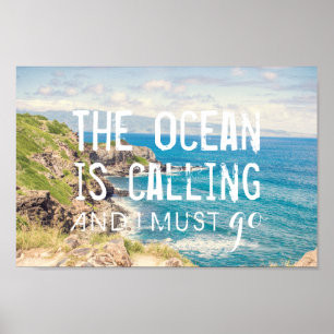 Póster El océano llama - Costa Maui   POSTER