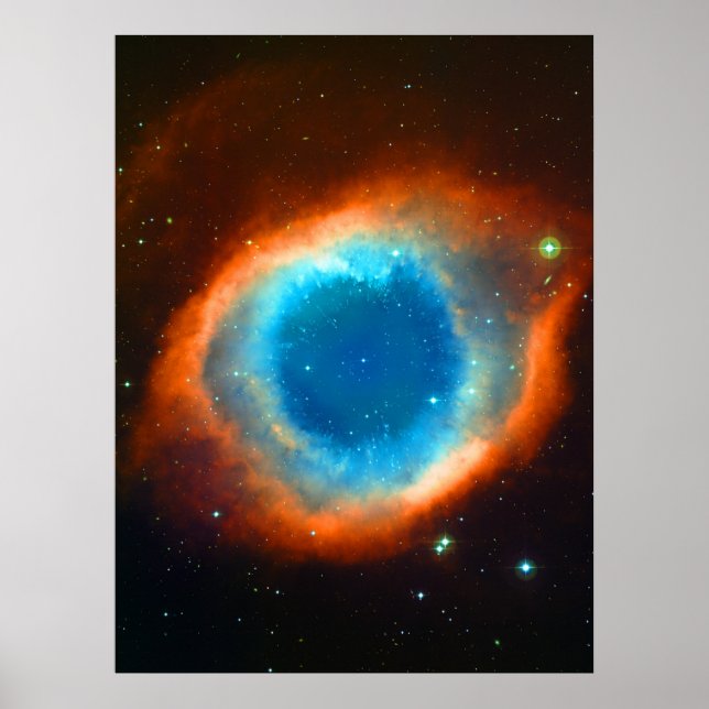 Póster El ojo de Dios - Imagen de astronomía de Helix Neb (Frente)