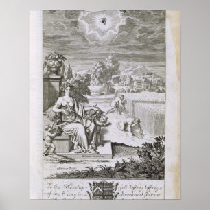 Póster El ojo de Dios mira la cosecha, el ilustracion de