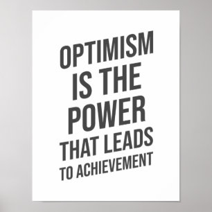 Póster El optimismo es el poder: el Inspirador motivacion