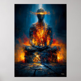 Póster El Oráculo Sin Rostro Expresionista Monumental
