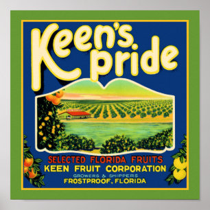 Póster El orgullo de Keen impermeabiliza la etiqueta de F