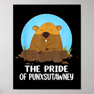 Póster El Orgullo De Punxsutawney Feliz Día De La Marmota