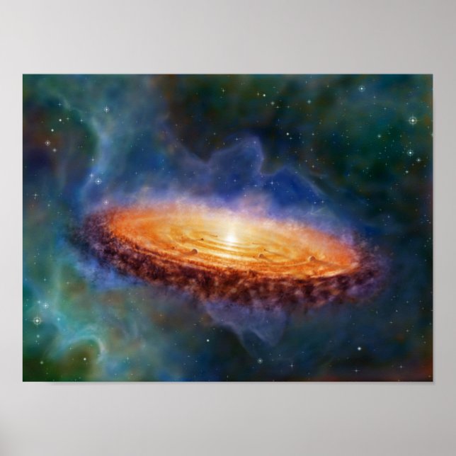 Póster El origen del Poster de cartera del sistema solar (Frente)