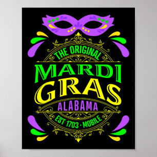 Póster El original móvil Alabyma Mardi Gras 2025