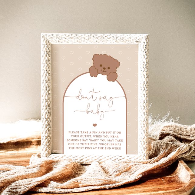 Póster El osito de peluche moderno mínimo no dice juego d (Subido por el creador)