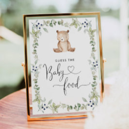 Póster El oso Eucalyptus adivina el alimento del bebé