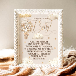 Póster El oso globo cuán grande es la Poster de juego Bel