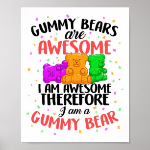 Póster El Oso Gummy Bailando Vela Animal Para Jóvenes Adu