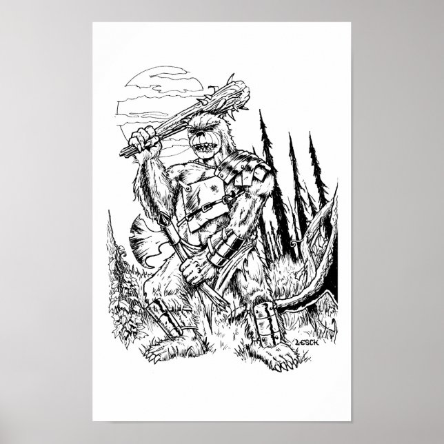 Póster "El oso" - Ilustracion de Tracy Lesch (Frente)