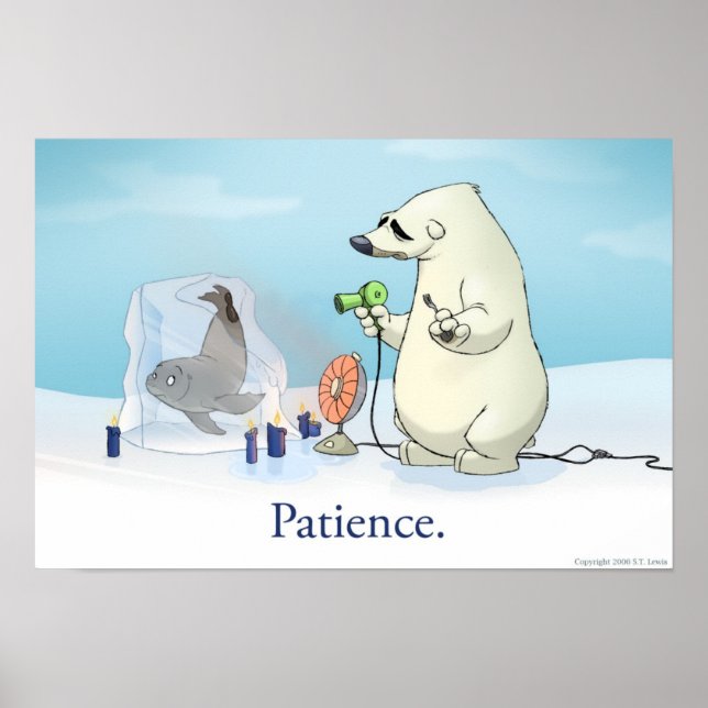 Póster El oso polar paciente (Frente)