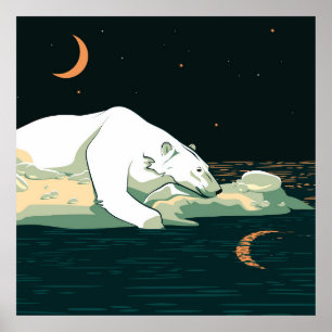 Póster El oso polar y la luna