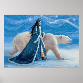 Póster El oso polar y la princesa de la nieve