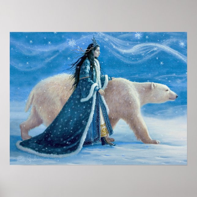 Póster El oso polar y la princesa de nieve 12x16 (Frente)