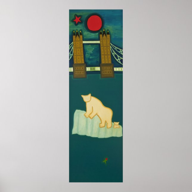 Póster El oso polar y su cachorro visitan Londres 2009 (Frente)