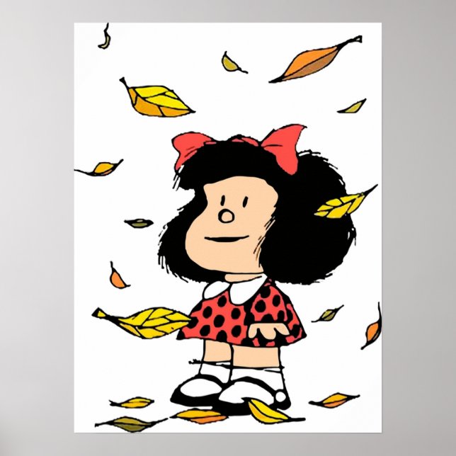 Póster El otoño de Mafalda deja Quino Comic argentino (Frente)