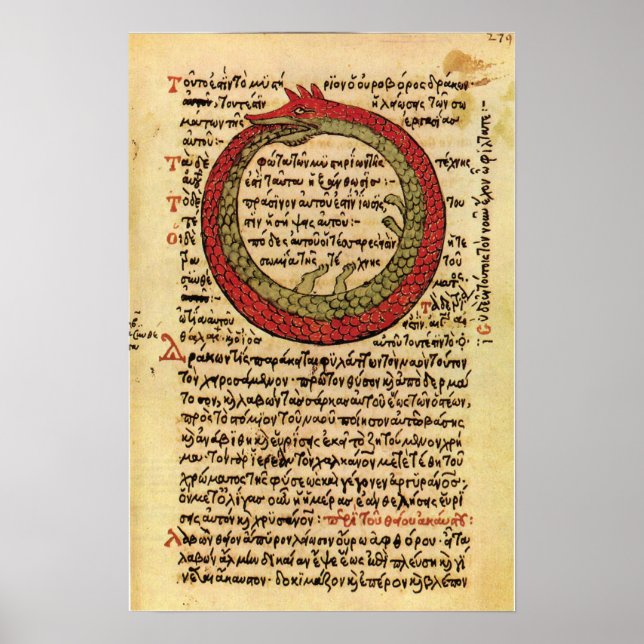 Póster El Ouroboros Sherwood Taylor "La alquimia" (Frente)