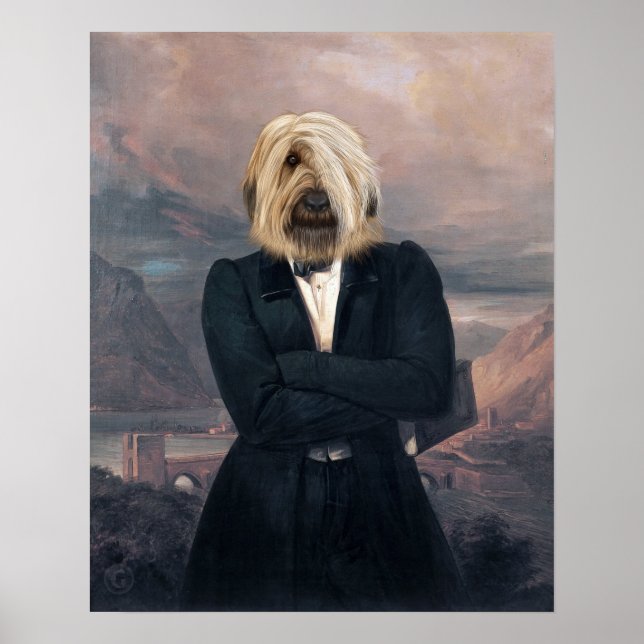 Póster El Ovejo Perro Divertido Mascota (Frente)