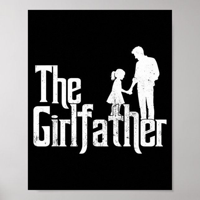 Póster El padre de las chicas divertido día del padre  (Frente)