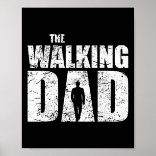 Póster El padre que camina da regalos al hombre el retro 
